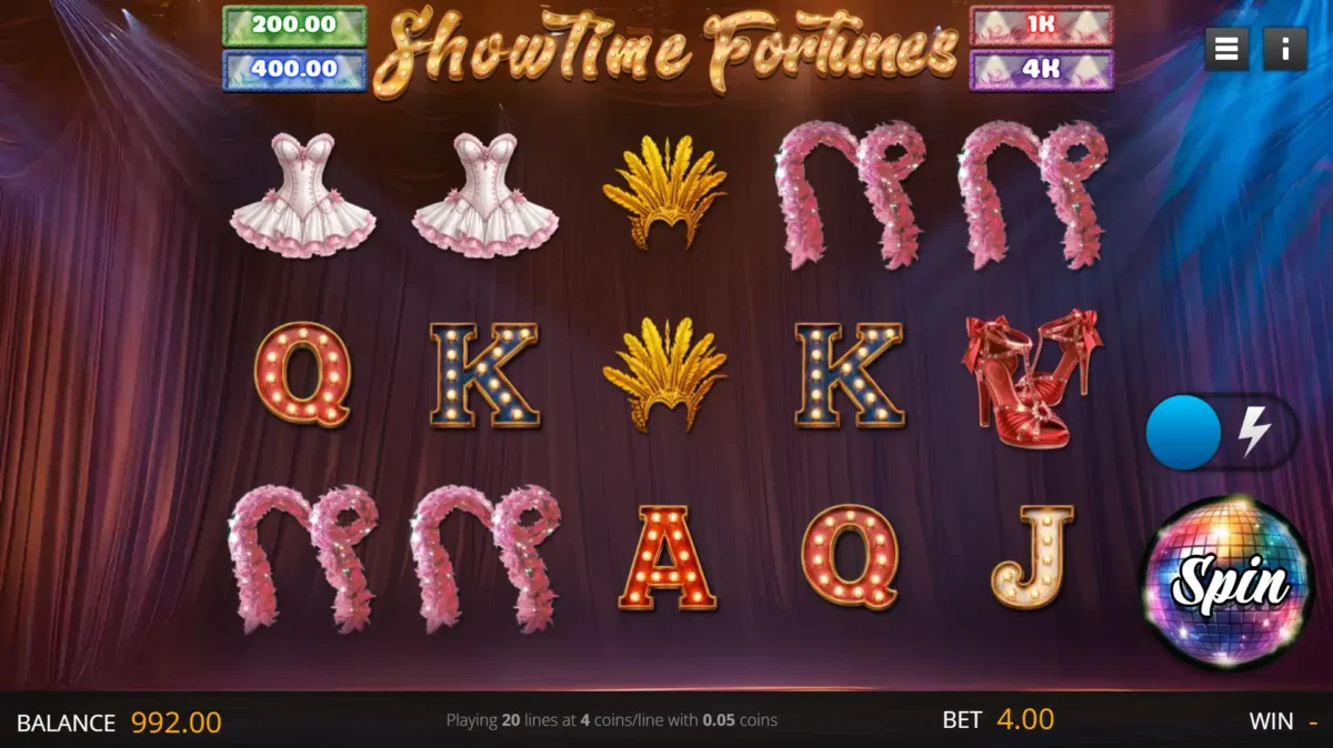 Showtime Fortunes Screenshot